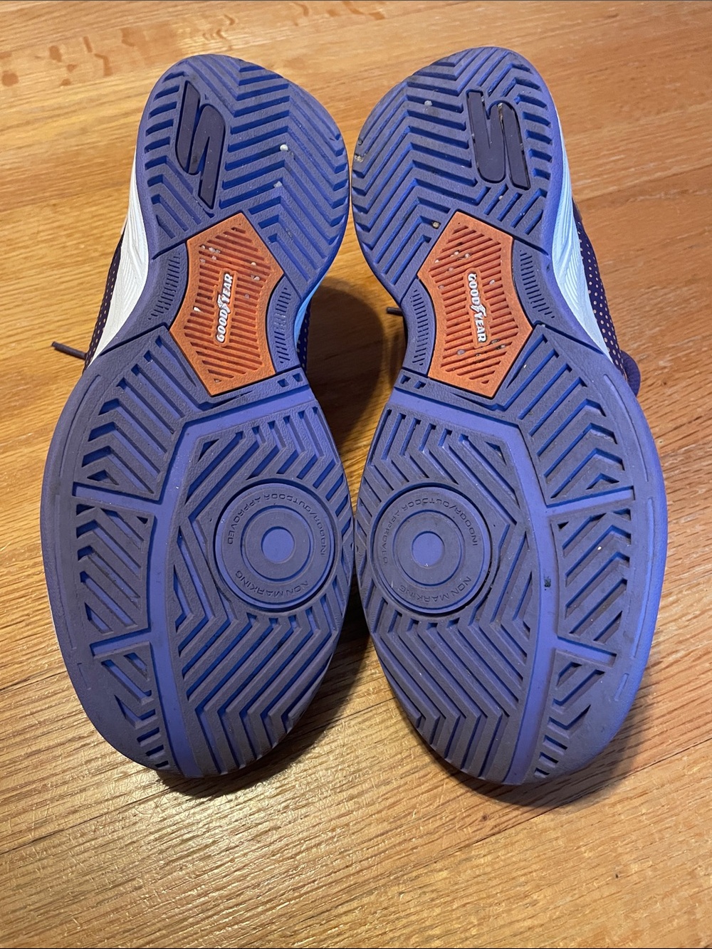 Skechers Deep Purple Pickleball Sneakers with Orange Accents - Picture 4 of 4